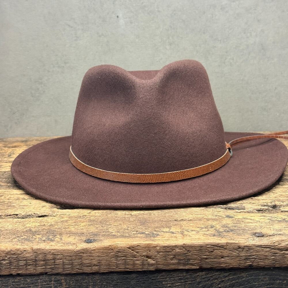 VINTAGE LONDON FOG WOOL FEDORA — BROWN, X-LARGE